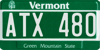VT license plate ATX480