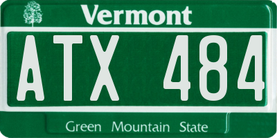 VT license plate ATX484