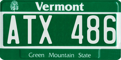 VT license plate ATX486