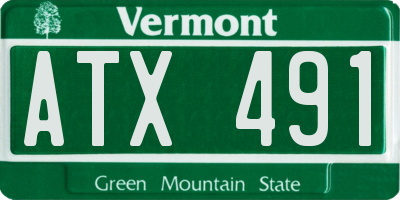 VT license plate ATX491