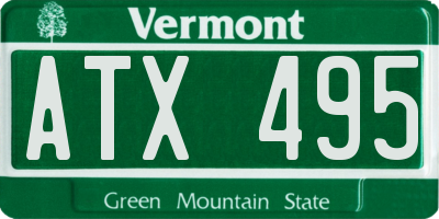 VT license plate ATX495