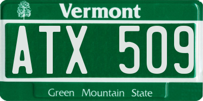 VT license plate ATX509