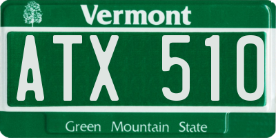 VT license plate ATX510