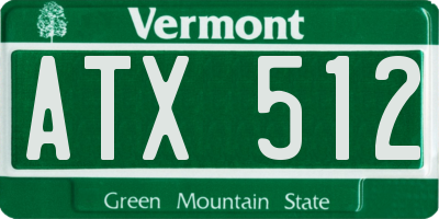 VT license plate ATX512