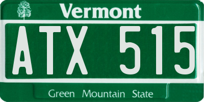 VT license plate ATX515
