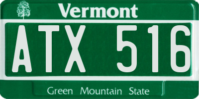VT license plate ATX516