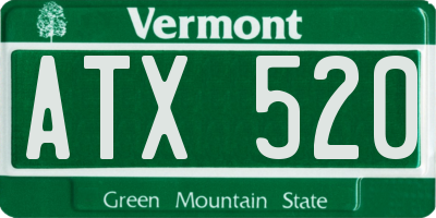 VT license plate ATX520