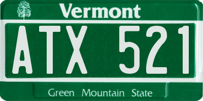 VT license plate ATX521