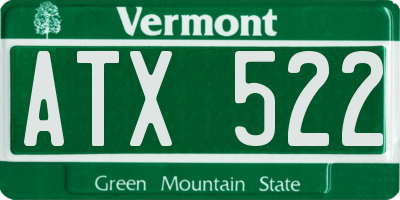 VT license plate ATX522