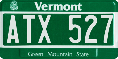 VT license plate ATX527