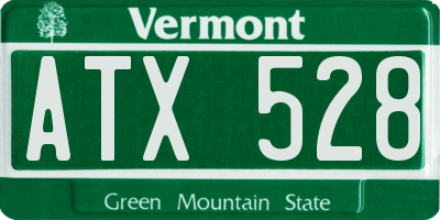 VT license plate ATX528