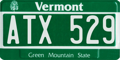 VT license plate ATX529