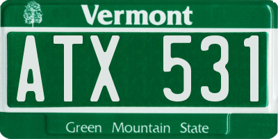 VT license plate ATX531