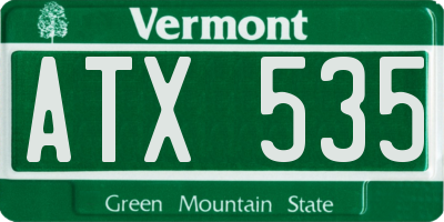 VT license plate ATX535