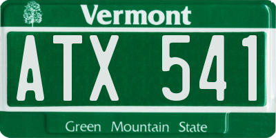 VT license plate ATX541