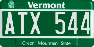 VT license plate ATX544