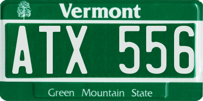 VT license plate ATX556