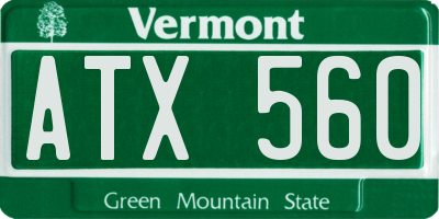 VT license plate ATX560