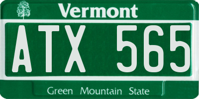 VT license plate ATX565