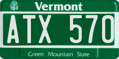 VT license plate ATX570