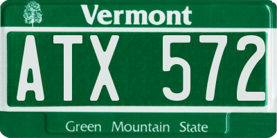 VT license plate ATX572