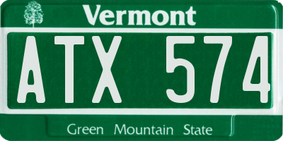 VT license plate ATX574