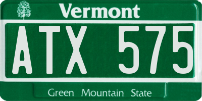 VT license plate ATX575