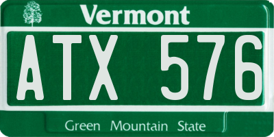 VT license plate ATX576