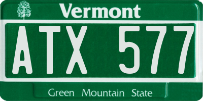 VT license plate ATX577