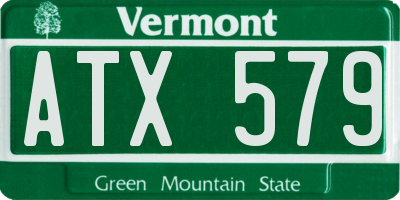 VT license plate ATX579