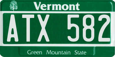 VT license plate ATX582