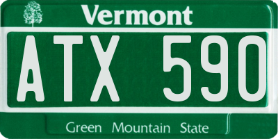 VT license plate ATX590
