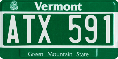 VT license plate ATX591