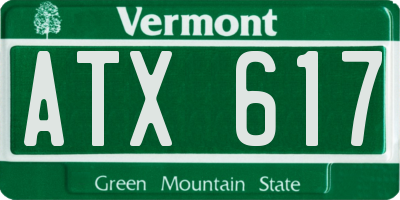 VT license plate ATX617