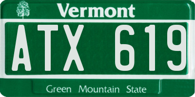 VT license plate ATX619