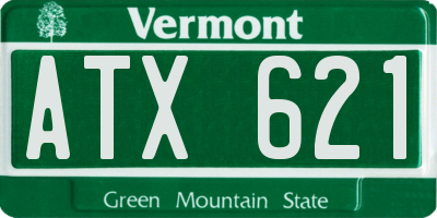 VT license plate ATX621