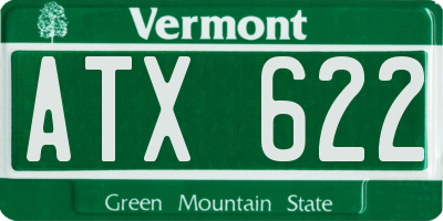 VT license plate ATX622