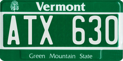 VT license plate ATX630