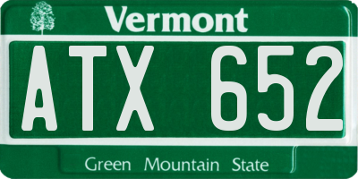 VT license plate ATX652