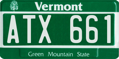 VT license plate ATX661