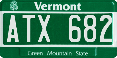 VT license plate ATX682