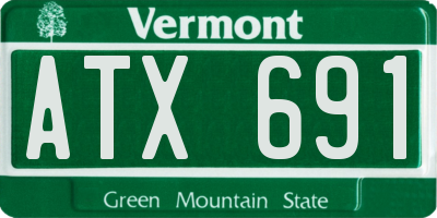 VT license plate ATX691