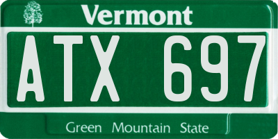 VT license plate ATX697