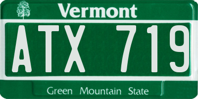 VT license plate ATX719