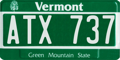 VT license plate ATX737