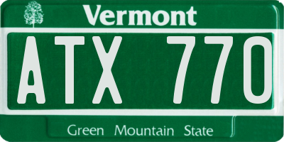 VT license plate ATX770