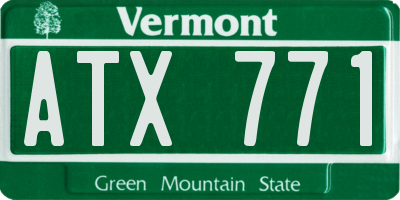 VT license plate ATX771