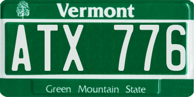 VT license plate ATX776