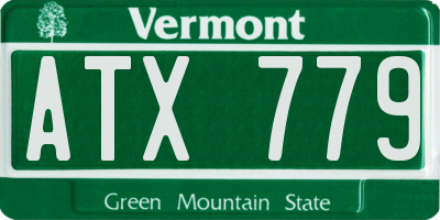 VT license plate ATX779