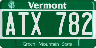 VT license plate ATX782